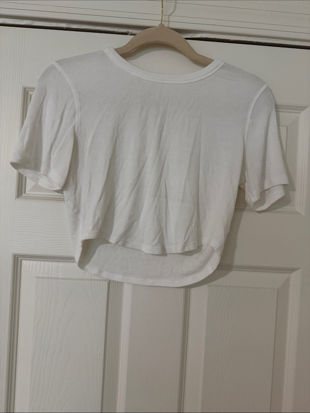 White Lululemon Crop Tee
